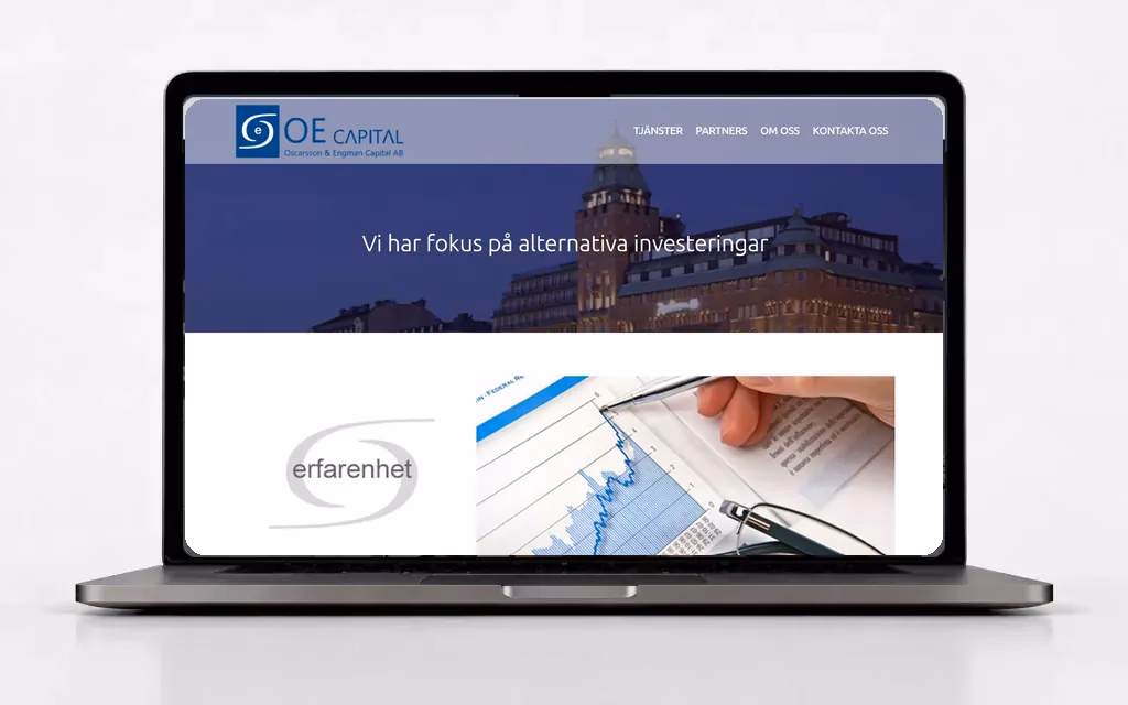 Tidigare webbplats för OE Capital